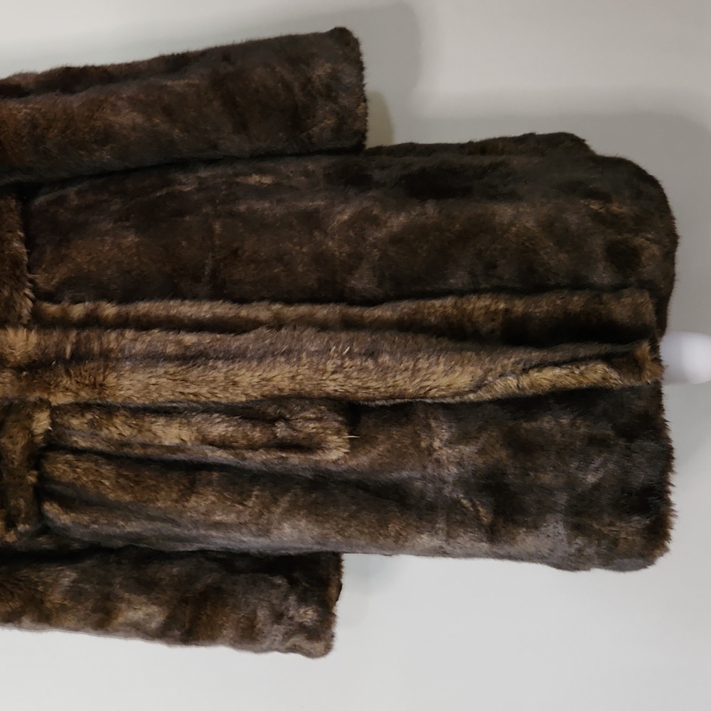 Nwt Frame Denim Faux Mink Long Wrap Coat - Picture 10 of 17